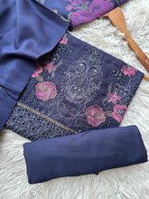 NU4 - Nureh Unstitched Embroidered Jacqaurd 3P